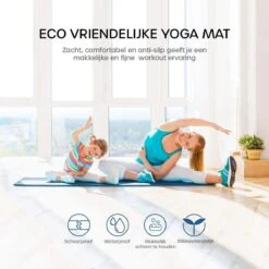 Eco Yoga Mat - Inclusief Draagriem - Fitness MatAnti Slip - Extra Dik (6 Mm) - 183 X 61 X 0,6 Cm - Zwart - Diverse Kleuren -Merkloos Winkel 1200x1200 3550