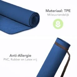Eco Yoga Mat - Inclusief Draagriem - Fitness Mat Anti Slip - Extra Dik (6 Mm) - 183 X 61 X 0,6 Cm - Donker Blauw - Diverse Kleuren - Hoge Korting -Merkloos Winkel 1200x1200 3574