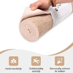 Yoga Mat Sportmat Fitnessmat Antislip Duurzaam Met Yoga Lessen - Beige -Merkloos Winkel 1200x1200 3581