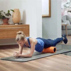 Basic-Fit® Foam Roller - Yoga Grid Foam Roller Massage - Fitness Roller - 33 Cm - Oranje -Merkloos Winkel 1200x1200 360