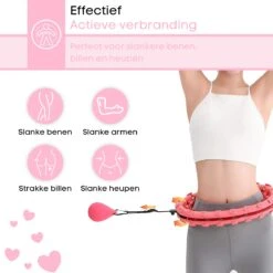FAVE Verstelbare Hoelahoep Met Gewicht – Hula Hoep Fitness – Weighted – Hoepel – Voor Volwassenen En Kinderen - Roze -Merkloos Winkel 1200x1200 3637
