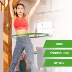 Tunturi Fitness Hoelahoep - Fitness Hoepel - Fitness Hulahoop - 1,8 Kg - Groen/Grijs - Incl. Gratis Fitness App -Merkloos Winkel 1200x1200 3653