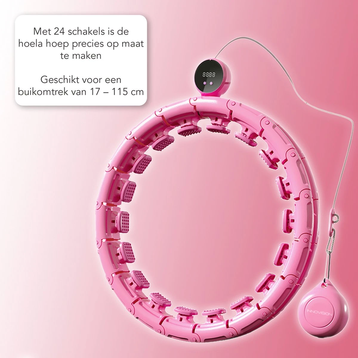 Innovision Hoela Hoep - Met Calorieteller En Gewicht - Fitness Hoelahoep - 1 KG - Voor Volwassenen En Beginners - Roze 7 Innovision Hoela Hoep - Met Calorieteller En Gewicht - Fitness Hoelahoep - 1 KG - Voor Volwassenen En Beginners - Roze - Afbeelding 5