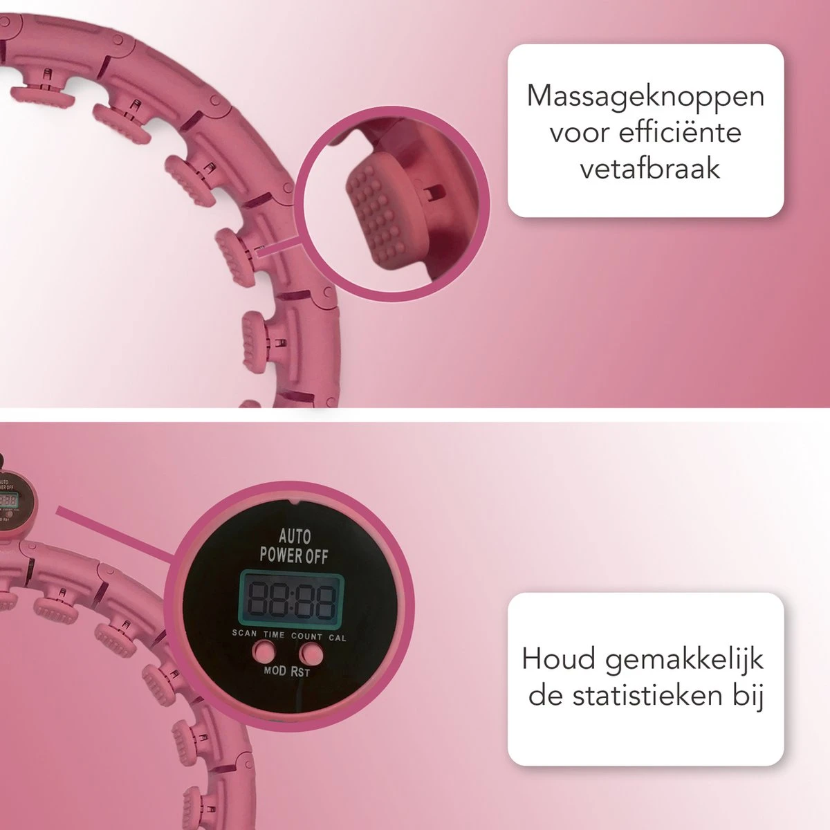Innovision Hoela Hoep - Met Calorieteller En Gewicht - Fitness Hoelahoep - 1 KG - Voor Volwassenen En Beginners - Roze 8 Innovision Hoela Hoep - Met Calorieteller En Gewicht - Fitness Hoelahoep - 1 KG - Voor Volwassenen En Beginners - Roze - Afbeelding 6