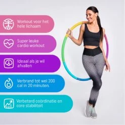 Fit+ Happy™ Fitness Hoelahoep 1.2 Kg - Hoelahoep Volwassenen - Hoelahoep Met Gewicht - Hula Hoop - Hula Hoop Fitness -Merkloos Winkel 1200x1200 3670