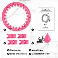 Living Nine Fitness Hoelahoep - Met Gewicht - Roze - Voor Volwassenen 19 Living Nine Fitness Hoelahoep - Met Gewicht - Roze - Voor Volwassenen -Merkloos Winkel 1200x1200 3704
