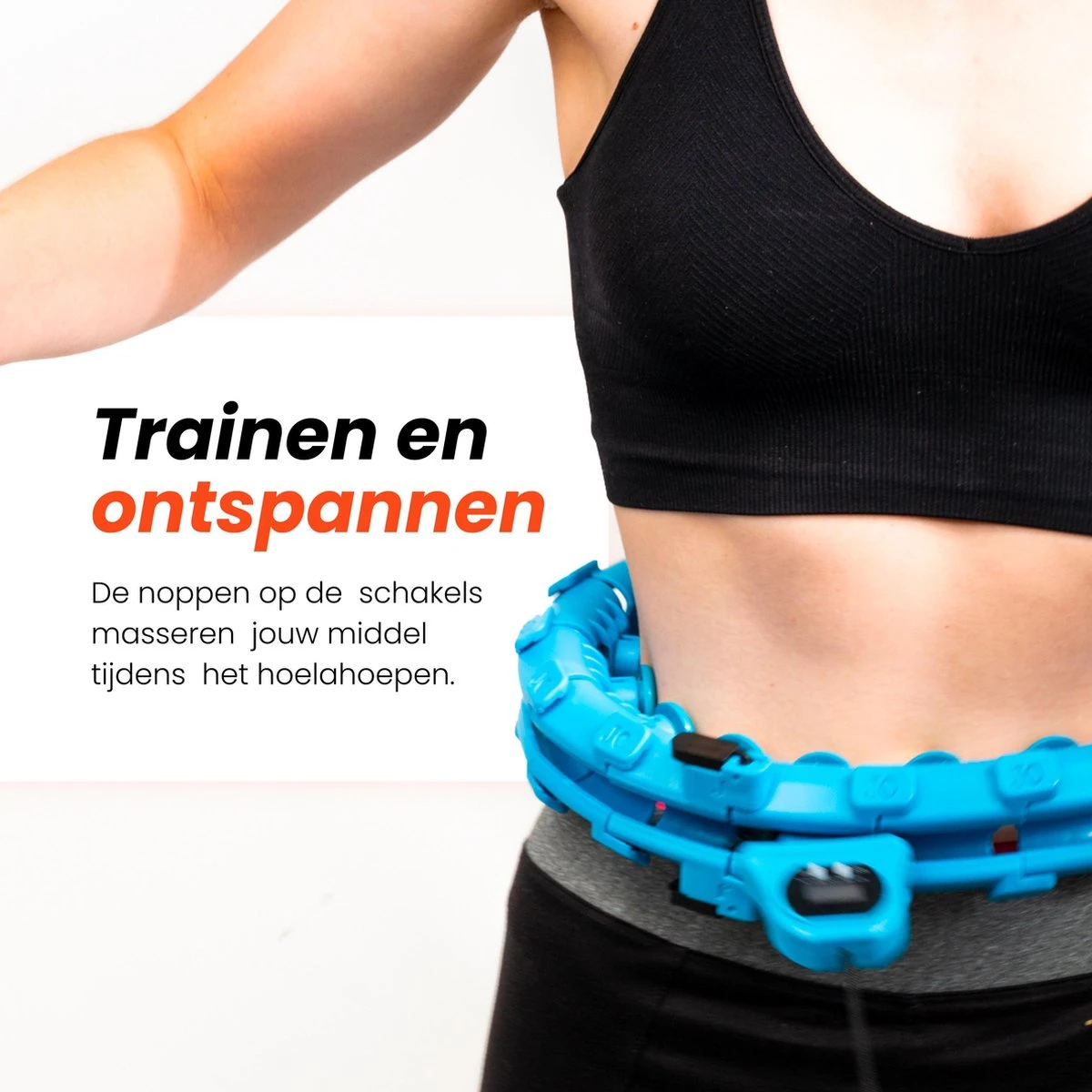 EdelSport - Hoelahoep - Fitness Hoelahoep - Hula Hoop - Hoelahoep Met Gewicht - Massage - Blauw 6 EdelSport - Hoelahoep - Fitness Hoelahoep - Hula Hoop - Hoelahoep Met Gewicht - Massage - Blauw - Afbeelding 4