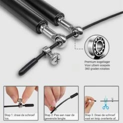 Positive Things Professioneel Crossfit & Fitness Springtouw – Jump Rope – Speedrope – Verstelbaar – Zwart -Merkloos Winkel 1200x1200 3761