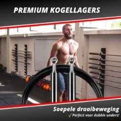Professioneel Crossfit & Fitness Springtouw – Jump Rope – Speedrope – Verstelbaar – Zwart -Merkloos Winkel 1200x1200 3766