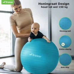 Trideer - Extra Sterke Yoga Bal - Turquoise 48-55 Cm - Met Pomp - Gymnastiekbal, Pilatesbal, Zitbal Voor Kantoor, Balans, Yoga, Fitness Bal, Zwangerschapsbal, Balansstoel In De Sportschool, Thuis Of Op Kantoor 10 Trideer - Extra Sterke Yoga Bal - Turquoise 48-55 Cm - Met Pomp - Gymnastiekbal, Pilatesbal, Zitbal Voor Kantoor, Balans, Yoga, Fitness Bal, Zwangerschapsbal, Balansstoel In De Sportschool, Thuis Of Op Kantoor -Merkloos Winkel 1200x1200 3830
