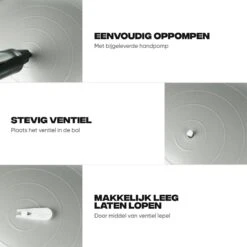 Rockerz Fitness® - Yoga Bal Inclusief Pomp - Pilates Bal - Fitness Bal - Zwangerschapsbal - Goede Houding Bij Het Thuiswerken - 90 Cm - Kleur: Grijs -Merkloos Winkel 1200x1200 3840