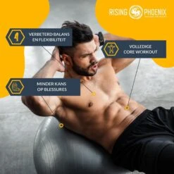 RP® Fitness Bal Yoga Zitbal Fitnessbal Gymbal Pilates Yogabal Balansbal - Tas, Steunring & Resistance Bands - Handpomp & Ebook -Merkloos Winkel 1200x1200 3854