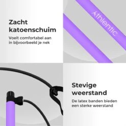 Pilates Bar - Pilates Stick - Fitness Bar - Pilates Stok - Fitness Stick - Yoga Stok - Fitness Materiaal Voor Thuis - Weerstandsbanden - Resistance Band Set - Sport Elastiek Banden - Fitness Elastiek - Fitness - Booty Band + Trainingsschema Paars -Merkloos Winkel 1200x1200 3908
