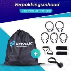 PREMIUM Weerstandsbanden Set Met Handvatten - Resistance Band Fitness Elastiek - Elastische Weerstandsband - Fitness Booty Band | Vitalic -Merkloos Winkel 1200x1200 3922