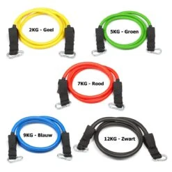 Workout Gear - Weerstands Tubes Set Fitness Elastieken - Weerstandsbanden - 2-12kg -Merkloos Winkel 1200x1200 3930