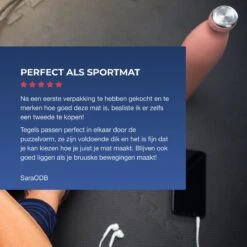 Sport Puzzelmat - Fitnessmat - 12 Stuks Van 30x30x1,2cm - Sportmat Met Antislip - Yogamat - Geluidabsorberend EVA - Totaal 120x90cm - 1,08m² - Zwart -Merkloos Winkel 1200x1200 3951