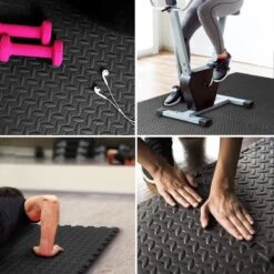 SWILIX ® Puzzelmat - 48 Stuks - 237 X180 X 1.2 (48 X 31x 31cm) - 4,26 M² Zachte Vloermat - Zwart -Merkloos Winkel 1200x1200 3964