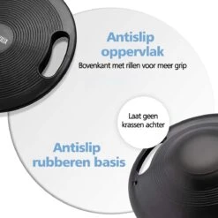Swilix ® Balance Board - Balansbord Ø40 Cm - Balanstrainer Met 2 Handgrepen - Zwart -Merkloos Winkel 1200x1200 3991