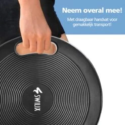 Swilix ® Balance Board - Balansbord Ø40 Cm - Balanstrainer Met 2 Handgrepen - Zwart -Merkloos Winkel 1200x1200 3992
