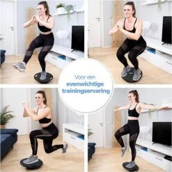 Swilix ® Balance Board - Balansbord Ø40 Cm - Balanstrainer Met 2 Handgrepen - Zwart -Merkloos Winkel 1200x1200 3993