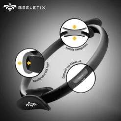 Beeletix Pilates Ring En Mini Pilates Ball Set Inclusief Trainingsschema - Yoga Ring - Fitness Ring - Magic Circle - Weerstandsring - Zwart - Ø 38cm -Merkloos Winkel 1200x1200 4093