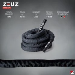 ZEUZ® Premium 9 Meter Battle Rope Inclusief Nylon Sleeve & Bevestigingsmateriaal – Training Touw – Fitness & Crossfit – Thuis Trainen -Merkloos Winkel 1200x1200 4111