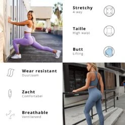 Perform Legging - Fitness Legging - Sportlegging Dames - Yoga Legging - High Waist Legging - Yoga Kleding Dames - Yoga Broek Dames - Sportkleding Dames - Sportbroek Dames - Legging & Shapewear Dames | Luminatic® | Zwart | M -Merkloos Winkel 1200x1200 4125