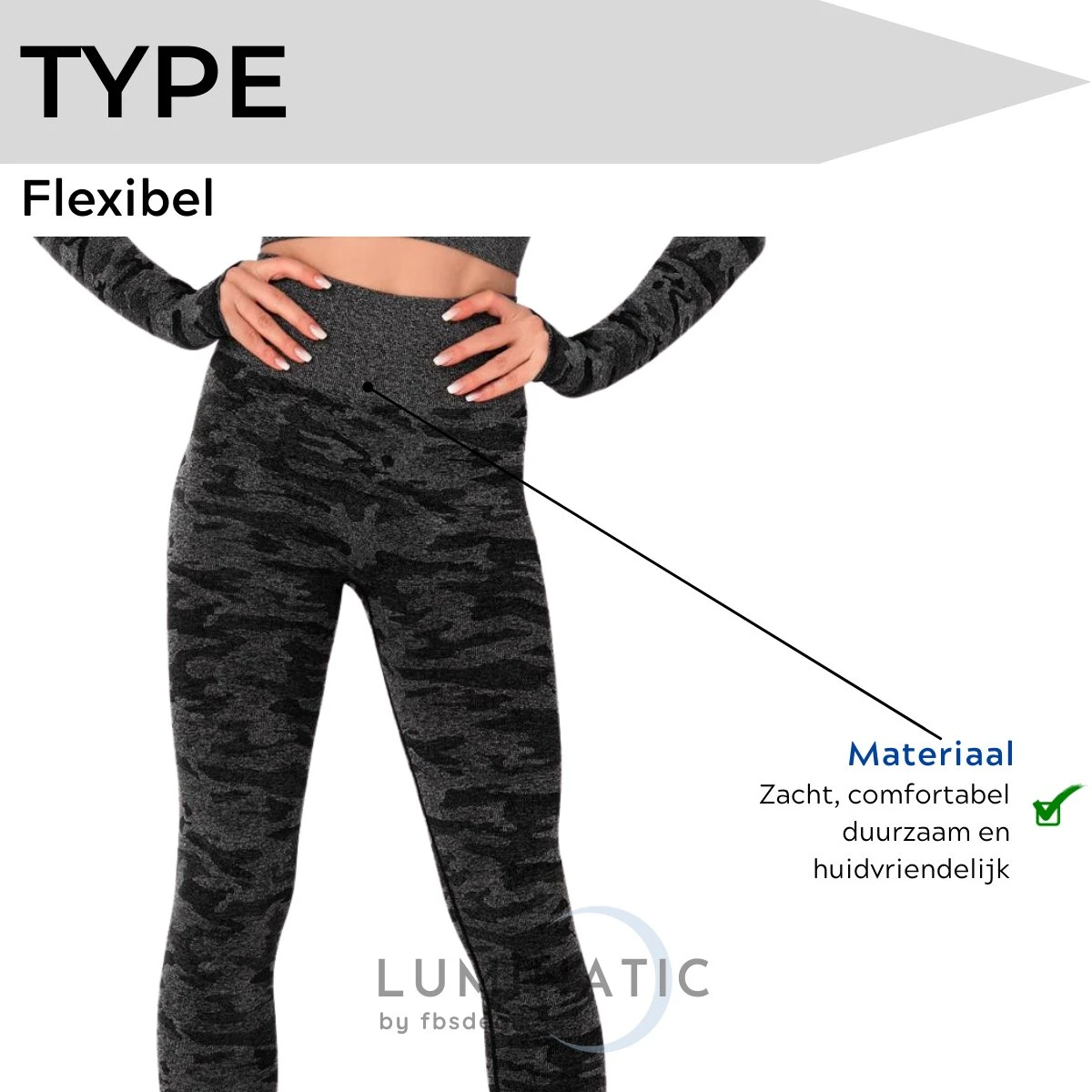 Camouflage Legging - Sportlegging Dames - Yoga Legging - Fitness Legging - Legging Dames - Sport Legging - Shapewear Dames - Camouflage Broek - Camo | Luminatic® | Zwart | M 5 Camouflage Legging - Sportlegging Dames - Yoga Legging - Fitness Legging - Legging Dames - Sport Legging - Shapewear Dames - Camouflage Broek - Camo | Luminatic® | Zwart | M - Afbeelding 3