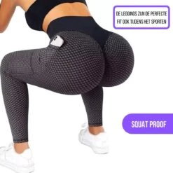 MW® TikTok Legging - Sportlegging Dames High Waist - Legging Dames - Push Up Legging - Donkergrijs XL -Merkloos Winkel 1200x1200 4142