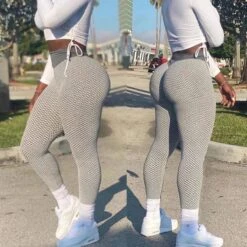 Merkloos TikTok Legging - Dames - Butt Lifting - TikTok Broek - TikTok Yogapants - Grijs/wit - Maat Medium -Merkloos Winkel 1200x1200 4265