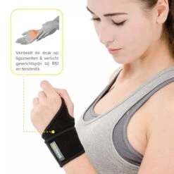 Bracoo WS10 Polsbandage Polsbrace - Verstelbare Neopreen Band - Wrist Support - Zwart -Merkloos Winkel 1200x1200 4311