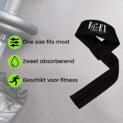 Flex Healthy Lifting Straps-Powerlifting- Fitness- Wrist Wraps- Straps- Lifting. Belt- Sporten- Blaren/Eelt Tegengaan- Grip- Kracht Training Accessories- Gym- Unisex- Bodybuilding- Verkocht Per Paar- Kleur: Zwart -Merkloos Winkel 1200x1200 4329