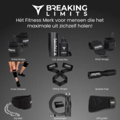 Breaking Limits Lifting Straps - Lifting Grips/Hooks - Deadlift Straps - Lift Straps - Fitness, Crossfit & Krachttraining - 2 Stuks - Militairgroen -Merkloos Winkel 1200x1200 4331