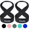 Hustle - Zwarte/Grijze Figure 8 Straps - Met Padding - Padded - Lifting Grips/Hooks/Straps - Maat M - 1 Paar -Merkloos Winkel 1200x1200 4356