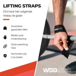 WODster Lifting Straps Voor Fitness - Wrist Wraps Voor Krachttraining En Crossfit - Powerlifting - Bodybuilding -Merkloos Winkel 1200x1200 4389