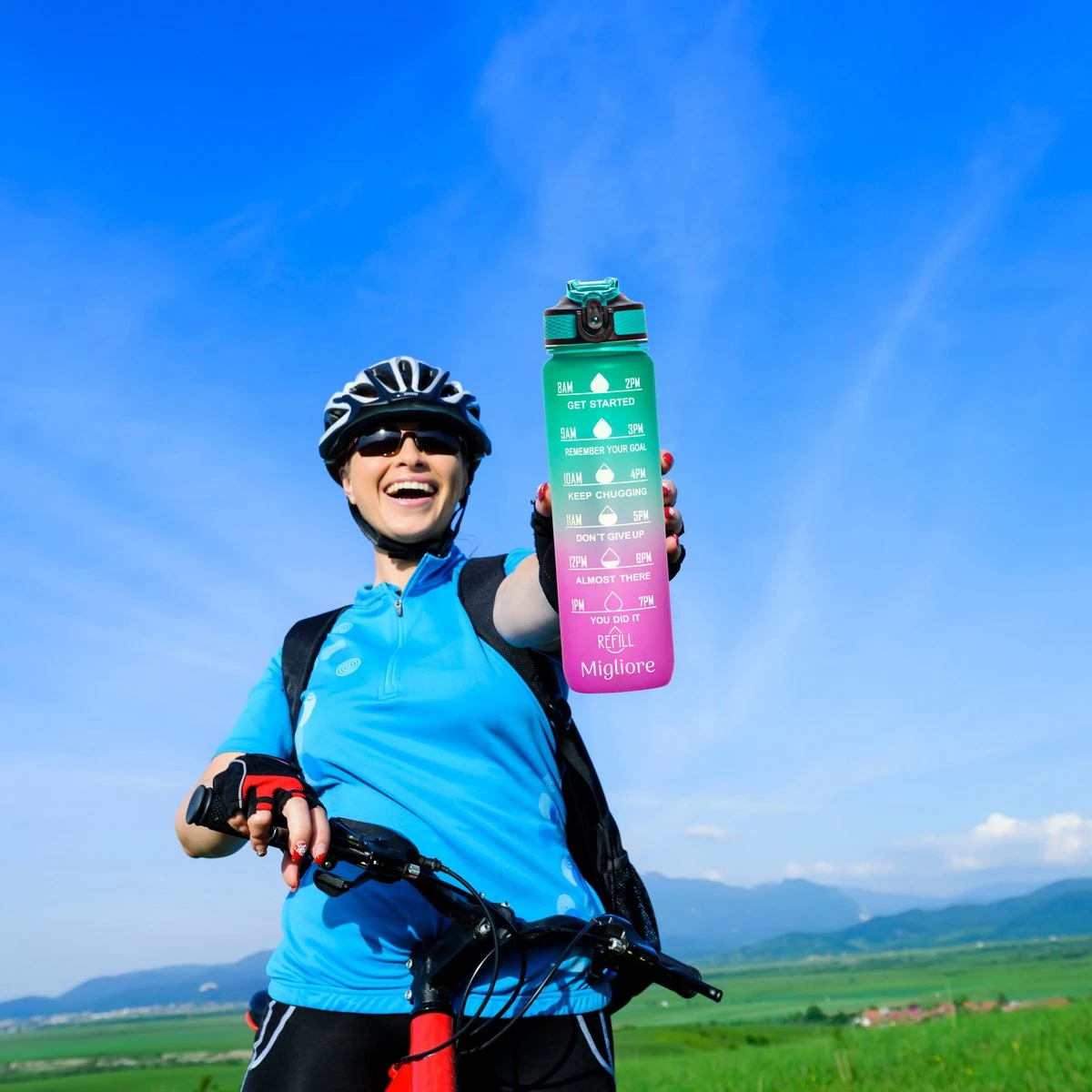 Migliore - Bidon 1 Liter - Met Rietje - BPA Vrij - Sport - Ook In 600 Ml En 2 Liter 9 Migliore - Bidon 1 Liter - Met Rietje - BPA Vrij - Sport - Ook In 600 Ml En 2 Liter - Afbeelding 7