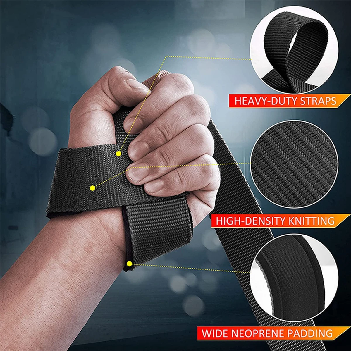 Merkloos Fitnecessary - Lifting Straps - 2 Stuks - Zwart - Lifting Grips/Hooks - Fitness, Crossfit & Krachttraining - Deadlift Straps - Gym Straps – Wrist Wraps 4 Merkloos Fitnecessary - Lifting Straps - 2 Stuks - Zwart - Lifting Grips/Hooks - Fitness, Crossfit & Krachttraining - Deadlift Straps - Gym Straps – Wrist Wraps - Afbeelding 2