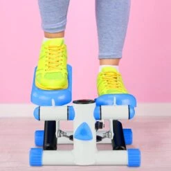 Relaxdays Swing Stepper - 2 Weerstandsbanden - Fitness Stepper - Display - Diverse Kleuren - Roze -Merkloos Winkel 1200x1200 4540