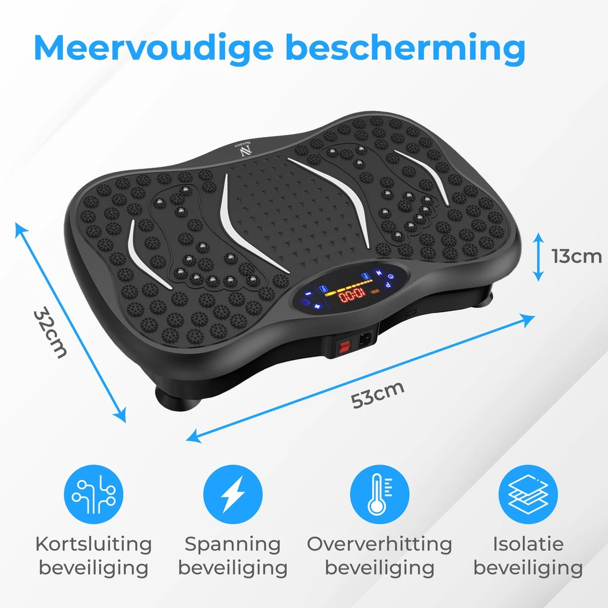 Nuvance - Trilplaat Fitness - Met Bluetooth Speaker - Incl Stretchbands - Voor Benen En Bloedsomloop - Trainingsapparatuur Voor Uithoudingstraining 8 Nuvance - Trilplaat Fitness - Met Bluetooth Speaker - Incl Stretchbands - Voor Benen En Bloedsomloop - Trainingsapparatuur Voor Uithoudingstraining - Afbeelding 6