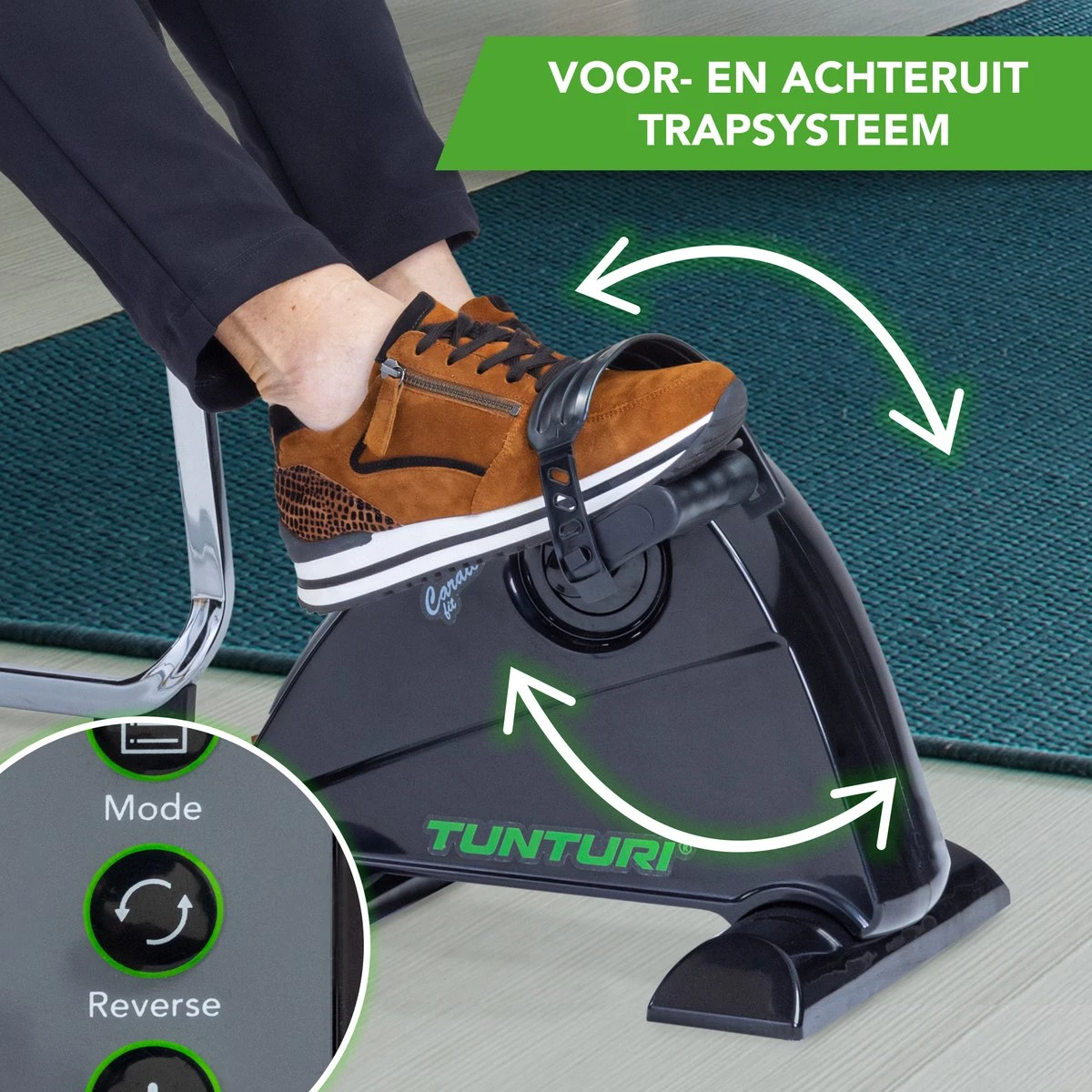 Tunturi Cardio Fit M50 Mobiliteitstrainer - Elektrische Stoelfiets - Bevorderd Revalidatie En Bloedcirculatie - Gemotoriseerd - Arm En Beentrainer - Voor Senioren 8 Tunturi Cardio Fit M50 Mobiliteitstrainer - Elektrische Stoelfiets - Bevorderd Revalidatie En Bloedcirculatie - Gemotoriseerd - Arm En Beentrainer - Voor Senioren - Afbeelding 6