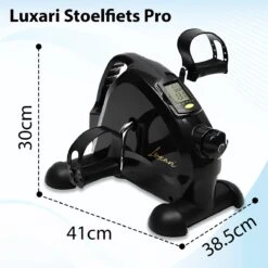 Luxari - Stoelfiets Pro - Verstelbare Weerstand - Inclusief Grip Mat - Handgreep - Display - Hometrainer - Deskbike - Beentrainer – Armtrainer - Fietstrainer - Bewegingstrainer -Merkloos Winkel 1200x1200 4627
