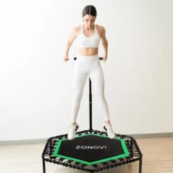 Zonovi Fitness Trampoline 250 Kilo – Mini Trampoline – Kleine Trampoline – Sport Trampoline – Met Elastieken – Zwart – Groen – 106 Cm – 42 Inch. -Merkloos Winkel 1200x1200 4632