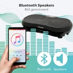 LifeGoods Trilplaat - Bluetooth Speaker - 180 Niveaus - Fitness Weerstandskabels - Afstandsbediening - Zwart -Merkloos Winkel 1200x1200 4656