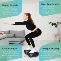 LifeGoods Trilplaat - Bluetooth Speaker - 180 Niveaus - Fitness Weerstandskabels - Afstandsbediening - Zwart -Merkloos Winkel 1200x1200 4657