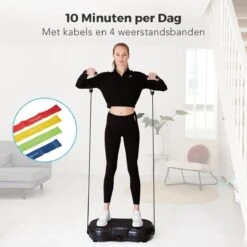 LifeGoods Trilplaat - Bluetooth Speaker - 180 Niveaus - Fitness Weerstandskabels - Afstandsbediening - Zwart -Merkloos Winkel 1200x1200 4659