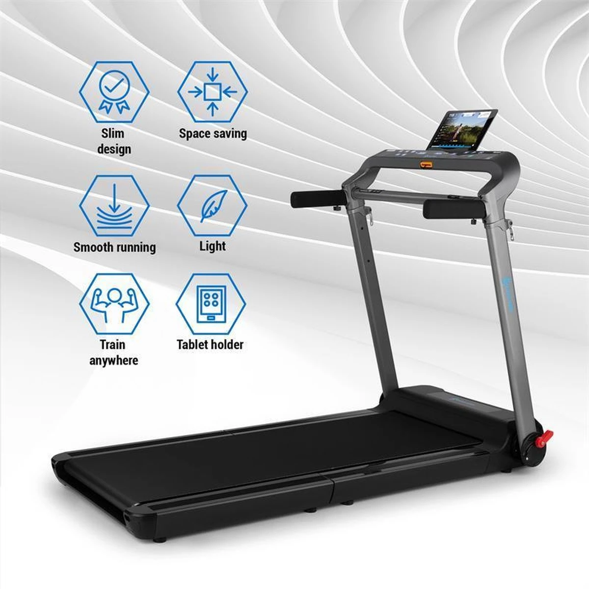 CAPITAL SPORTS Compact Space X Loopband Loopvlak 123x44cm 1,1 KW Vouwbaar 9 CAPITAL SPORTS Compact Space X Loopband Loopvlak 123x44cm 1,1 KW Vouwbaar - Afbeelding 7