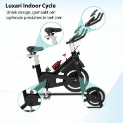 Luxari - Indoor Cycle 2 - Computer Met O.a. Hartslagfunctie - Verstelbare Weerstand - 10 Kg Vliegwiel - I-pad/telefoon Houder - Fitness Fiets - Hometrainer -Merkloos Winkel 1200x1200 4684
