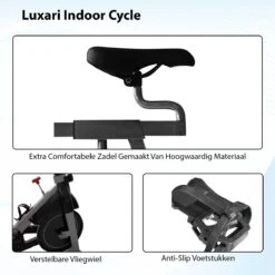 Luxari - Indoor Cycle 2 - Computer Met O.a. Hartslagfunctie - Verstelbare Weerstand - 10 Kg Vliegwiel - I-pad/telefoon Houder - Fitness Fiets - Hometrainer -Merkloos Winkel 1200x1200 4687