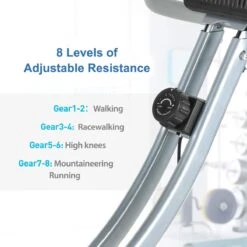 FOXSPORT Hometrainers - X-Bike Hometrainer Met Rugleuning - Fitness Fiets Opvouwbaar - 8 Weerstandsniveaus - Tablethouder - Ergometer - Polssensor - Trainingscomputer - Inklapbaar - Fitness Bike - Max. 136 Kg -Merkloos Winkel 1200x1200 4717