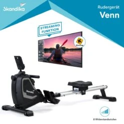 Skandika Venn Roeimachine – Roeitrainers - Roeimachine - Home Roeiapparaat Fitness - Tablet Houder, Roeier Met Multifunctionele Computer, 8 Weerstandsniveaus Instelbaar, Onderhoudsarm - Fitnessapparaten - Grijs -Merkloos Winkel 1200x1200 4735
